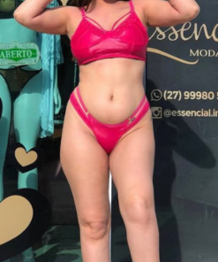 Conjunto Jasmim Cirrê Vermelho